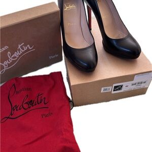 Christian Louboutin Classic Black Pumps with Red Sole